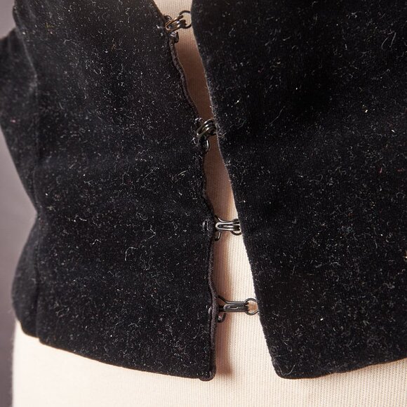 1980s Black Punk Glam Rock Velvet Belt Waspie main image 8